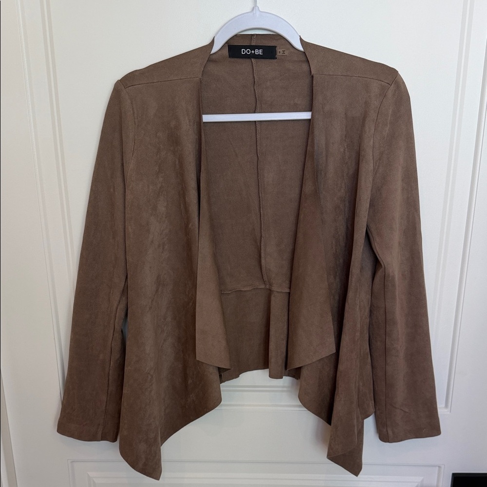 DO+BE Women's Brown Drape Blazer